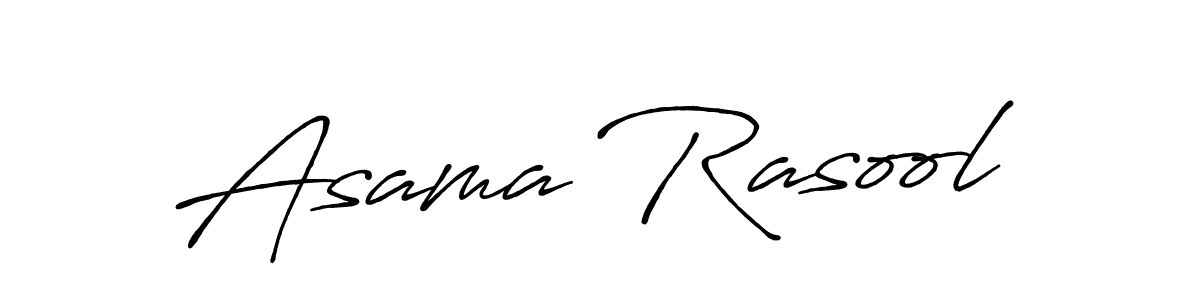 The best way (Antro_Vectra_Bolder) to make a short signature is to pick only two or three words in your name. The name Asama Rasool include a total of six letters. For converting this name. Asama Rasool signature style 7 images and pictures png