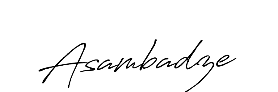 Create a beautiful signature design for name Asambadze. With this signature (Antro_Vectra_Bolder) fonts, you can make a handwritten signature for free. Asambadze signature style 7 images and pictures png