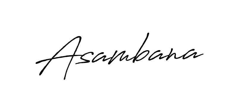 How to make Asambana name signature. Use Antro_Vectra_Bolder style for creating short signs online. This is the latest handwritten sign. Asambana signature style 7 images and pictures png