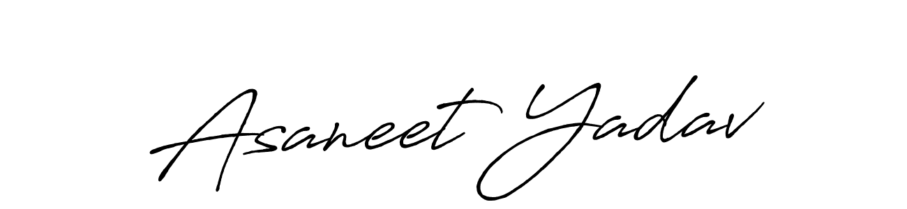 Asaneet Yadav stylish signature style. Best Handwritten Sign (Antro_Vectra_Bolder) for my name. Handwritten Signature Collection Ideas for my name Asaneet Yadav. Asaneet Yadav signature style 7 images and pictures png