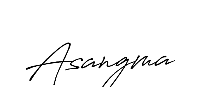 Use a signature maker to create a handwritten signature online. With this signature software, you can design (Antro_Vectra_Bolder) your own signature for name Asangma. Asangma signature style 7 images and pictures png