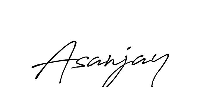 How to make Asanjay name signature. Use Antro_Vectra_Bolder style for creating short signs online. This is the latest handwritten sign. Asanjay signature style 7 images and pictures png