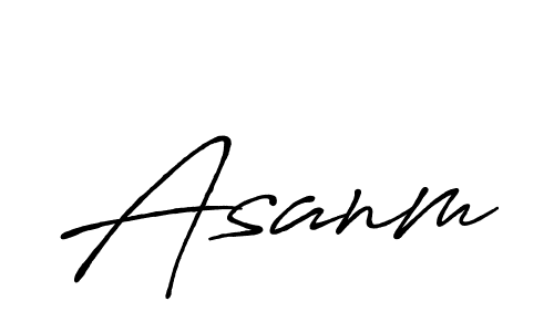 How to make Asanm name signature. Use Antro_Vectra_Bolder style for creating short signs online. This is the latest handwritten sign. Asanm signature style 7 images and pictures png