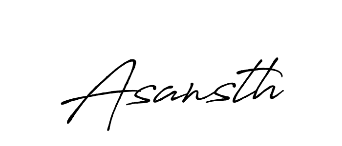 Create a beautiful signature design for name Asansth. With this signature (Antro_Vectra_Bolder) fonts, you can make a handwritten signature for free. Asansth signature style 7 images and pictures png