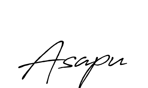 Design your own signature with our free online signature maker. With this signature software, you can create a handwritten (Antro_Vectra_Bolder) signature for name Asapu. Asapu signature style 7 images and pictures png