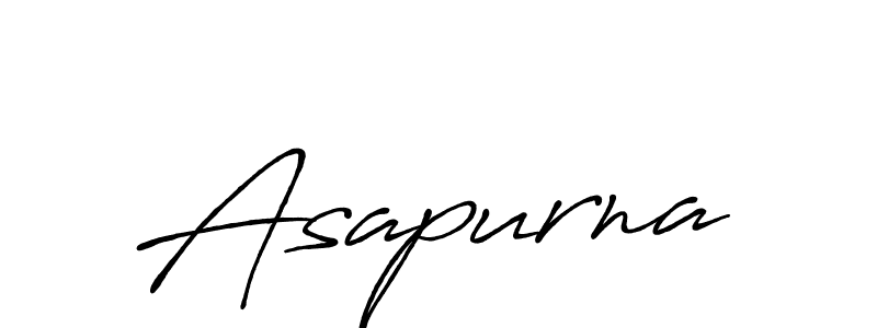 How to make Asapurna name signature. Use Antro_Vectra_Bolder style for creating short signs online. This is the latest handwritten sign. Asapurna signature style 7 images and pictures png