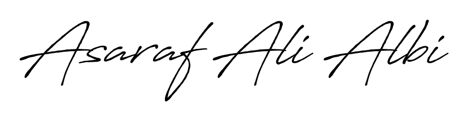 Create your official email sign-off with Asaraf Ali Albi name in Antro_Vectra_Bolder style. Crisp, clean, and perfectly legible across all screens. Asaraf Ali Albi signature style 7 images and pictures png