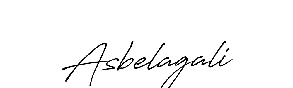 Make a beautiful signature design for name Asbelagali. With this signature (Antro_Vectra_Bolder) style, you can create a handwritten signature for free. Asbelagali signature style 7 images and pictures png