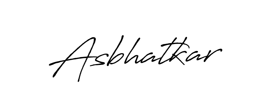 Use a signature maker to create a handwritten signature online. With this signature software, you can design (Antro_Vectra_Bolder) your own signature for name Asbhatkar. Asbhatkar signature style 7 images and pictures png