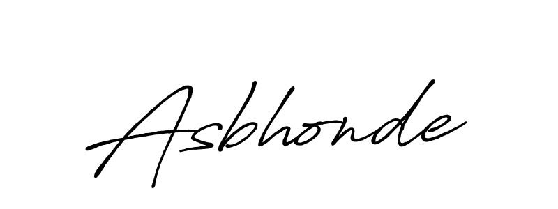 How to make Asbhonde name signature. Use Antro_Vectra_Bolder style for creating short signs online. This is the latest handwritten sign. Asbhonde signature style 7 images and pictures png