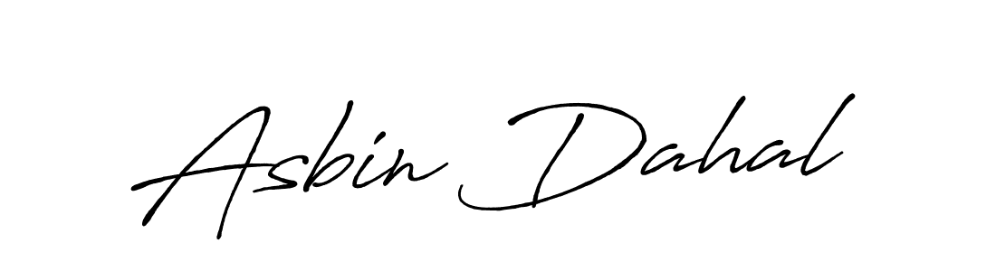 Design your own signature with our free online signature maker. With this signature software, you can create a handwritten (Antro_Vectra_Bolder) signature for name Asbin Dahal. Asbin Dahal signature style 7 images and pictures png