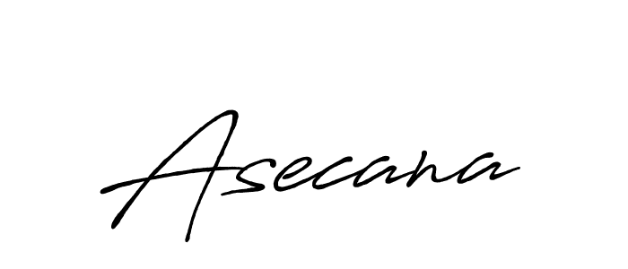 The best way (Antro_Vectra_Bolder) to make a short signature is to pick only two or three words in your name. The name Asecana include a total of six letters. For converting this name. Asecana signature style 7 images and pictures png