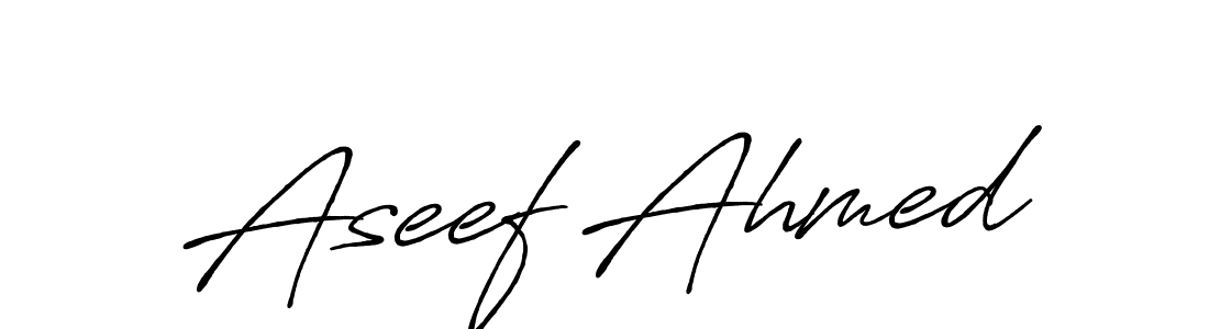 Use a signature maker to create a handwritten signature online. With this signature software, you can design (Antro_Vectra_Bolder) your own signature for name Aseef Ahmed. Aseef Ahmed signature style 7 images and pictures png