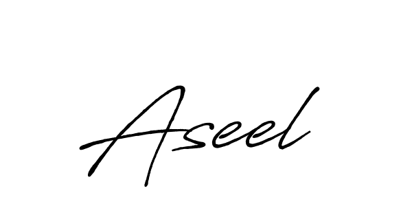 Design your own signature with our free online signature maker. With this signature software, you can create a handwritten (Antro_Vectra_Bolder) signature for name Aseel . Aseel  signature style 7 images and pictures png