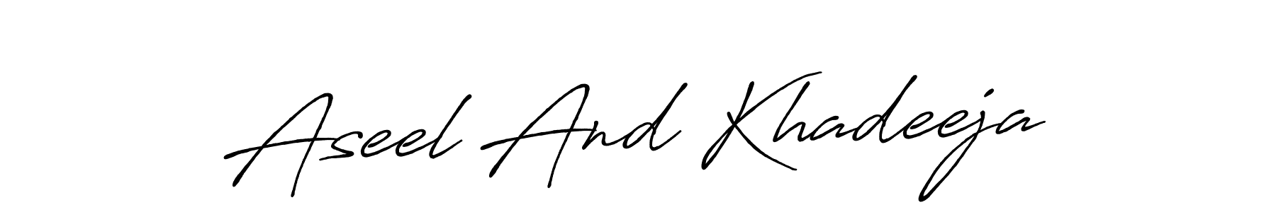 Also You can easily find your signature by using the search form. We will create Aseel And Khadeeja name handwritten signature images for you free of cost using Antro_Vectra_Bolder sign style. Aseel And Khadeeja signature style 7 images and pictures png