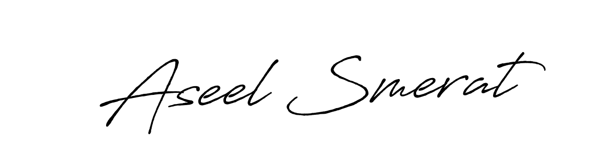 It looks lik you need a new signature style for name Aseel Smerat. Design unique handwritten (Antro_Vectra_Bolder) signature with our free signature maker in just a few clicks. Aseel Smerat signature style 7 images and pictures png