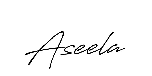 Create a beautiful signature design for name Aseela. With this signature (Antro_Vectra_Bolder) fonts, you can make a handwritten signature for free. Aseela signature style 7 images and pictures png