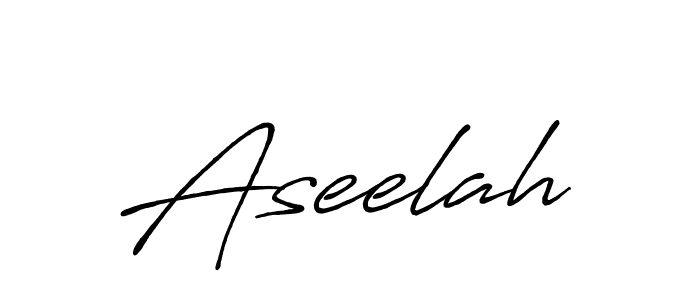 Also we have Aseelah name is the best signature style. Create professional handwritten signature collection using Antro_Vectra_Bolder autograph style. Aseelah signature style 7 images and pictures png