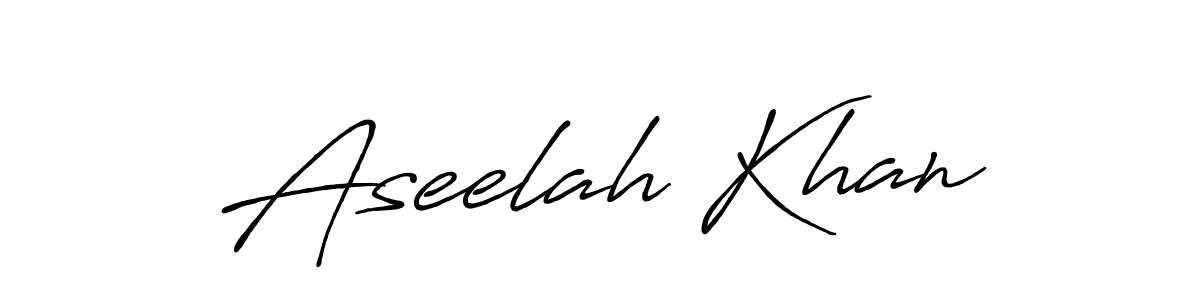 Antro_Vectra_Bolder is a professional signature style that is perfect for those who want to add a touch of class to their signature. It is also a great choice for those who want to make their signature more unique. Get Aseelah Khan name to fancy signature for free. Aseelah Khan signature style 7 images and pictures png