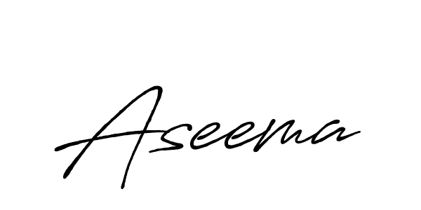 Design your own signature with our free online signature maker. With this signature software, you can create a handwritten (Antro_Vectra_Bolder) signature for name Aseema. Aseema signature style 7 images and pictures png