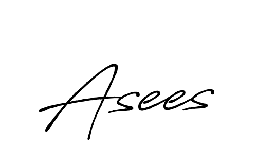 Asees stylish signature style. Best Handwritten Sign (Antro_Vectra_Bolder) for my name. Handwritten Signature Collection Ideas for my name Asees. Asees signature style 7 images and pictures png