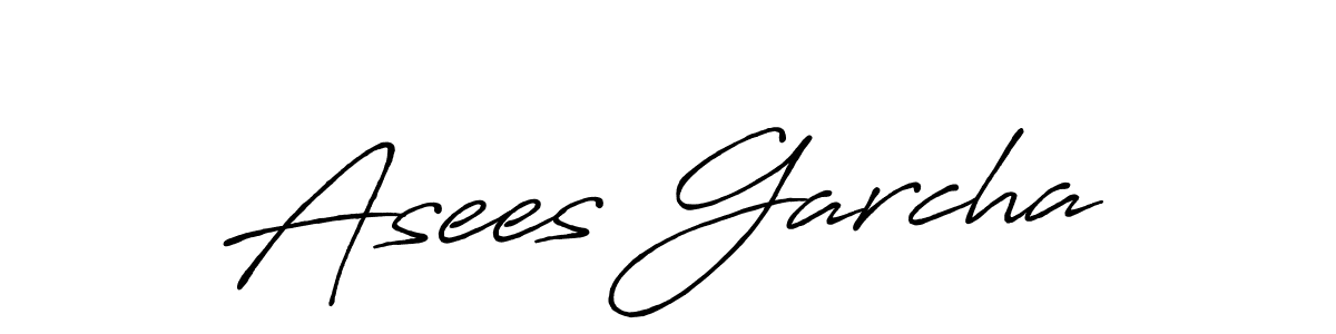 Create a beautiful signature design for name Asees Garcha. With this signature (Antro_Vectra_Bolder) fonts, you can make a handwritten signature for free. Asees Garcha signature style 7 images and pictures png