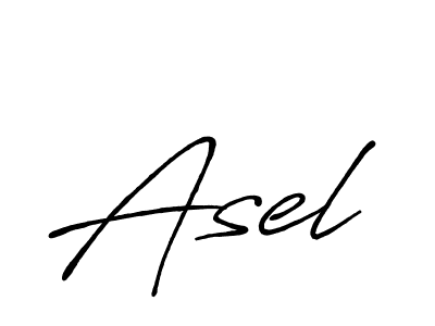 Use a signature maker to create a handwritten signature online. With this signature software, you can design (Antro_Vectra_Bolder) your own signature for name Asel. Asel signature style 7 images and pictures png