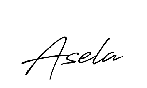 How to make Asela name signature. Use Antro_Vectra_Bolder style for creating short signs online. This is the latest handwritten sign. Asela signature style 7 images and pictures png