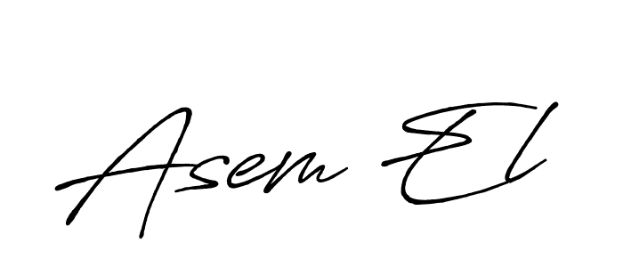 Asem El stylish signature style. Best Handwritten Sign (Antro_Vectra_Bolder) for my name. Handwritten Signature Collection Ideas for my name Asem El. Asem El signature style 7 images and pictures png