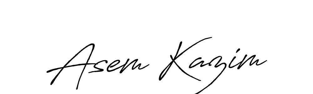 Also we have Asem Kazim name is the best signature style. Create professional handwritten signature collection using Antro_Vectra_Bolder autograph style. Asem Kazim signature style 7 images and pictures png