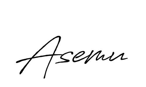 Asemu stylish signature style. Best Handwritten Sign (Antro_Vectra_Bolder) for my name. Handwritten Signature Collection Ideas for my name Asemu. Asemu signature style 7 images and pictures png