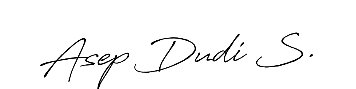 Make a short Asep Dudi S. signature style. Manage your documents anywhere anytime using Antro_Vectra_Bolder. Create and add eSignatures, submit forms, share and send files easily. Asep Dudi S. signature style 7 images and pictures png