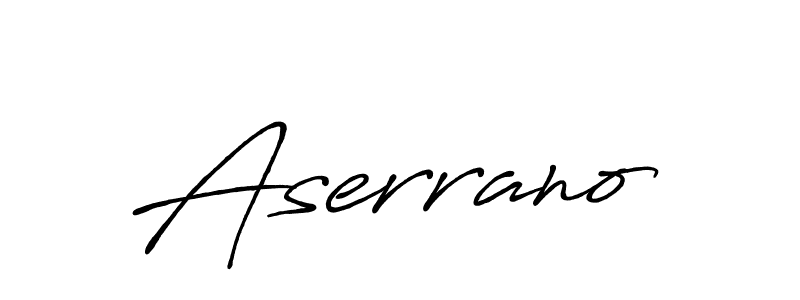How to make Aserrano signature? Antro_Vectra_Bolder is a professional autograph style. Create handwritten signature for Aserrano name. Aserrano signature style 7 images and pictures png