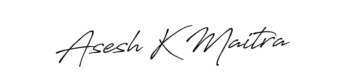 Design your own signature with our free online signature maker. With this signature software, you can create a handwritten (Antro_Vectra_Bolder) signature for name Asesh K Maitra. Asesh K Maitra signature style 7 images and pictures png
