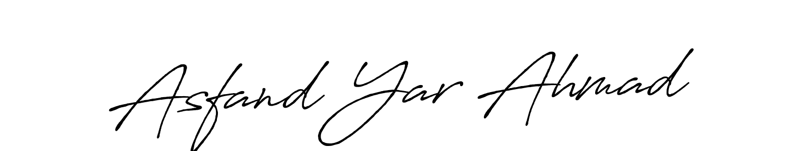 How to make Asfand Yar Ahmad name signature. Use Antro_Vectra_Bolder style for creating short signs online. This is the latest handwritten sign. Asfand Yar Ahmad signature style 7 images and pictures png
