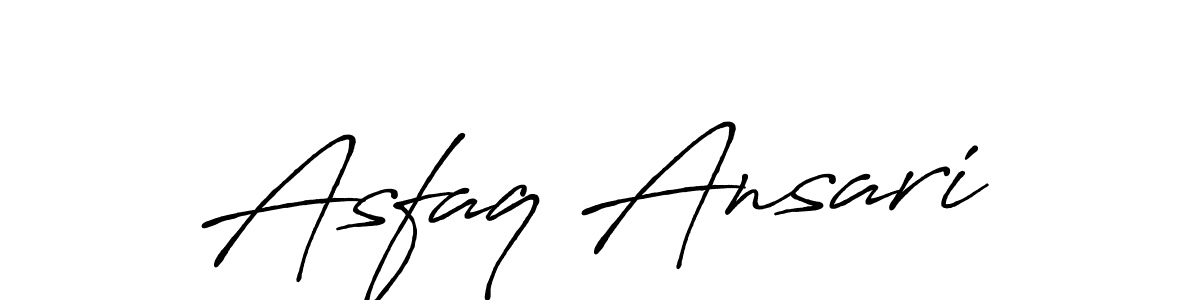 Make a beautiful signature design for name Asfaq Ansari. With this signature (Antro_Vectra_Bolder) style, you can create a handwritten signature for free. Asfaq Ansari signature style 7 images and pictures png