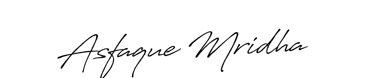 Design your own signature with our free online signature maker. With this signature software, you can create a handwritten (Antro_Vectra_Bolder) signature for name Asfaque Mridha. Asfaque Mridha signature style 7 images and pictures png
