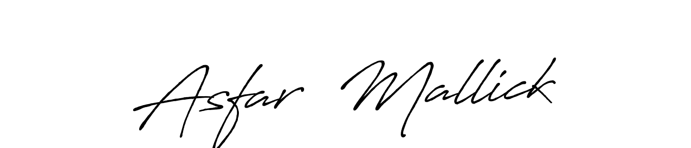 How to make Asfar  Mallick name signature. Use Antro_Vectra_Bolder style for creating short signs online. This is the latest handwritten sign. Asfar  Mallick signature style 7 images and pictures png