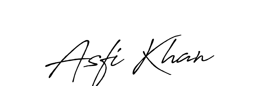 Create a beautiful signature design for name Asfi Khan. With this signature (Antro_Vectra_Bolder) fonts, you can make a handwritten signature for free. Asfi Khan signature style 7 images and pictures png