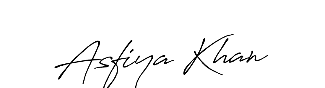 How to make Asfiya Khan name signature. Use Antro_Vectra_Bolder style for creating short signs online. This is the latest handwritten sign. Asfiya Khan signature style 7 images and pictures png