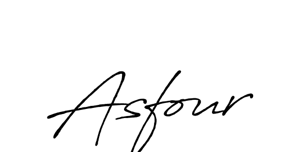 Use a signature maker to create a handwritten signature online. With this signature software, you can design (Antro_Vectra_Bolder) your own signature for name Asfour. Asfour signature style 7 images and pictures png