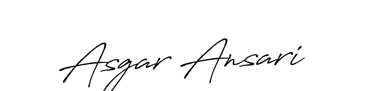 Create a beautiful signature design for name Asgar Ansari. With this signature (Antro_Vectra_Bolder) fonts, you can make a handwritten signature for free. Asgar Ansari signature style 7 images and pictures png