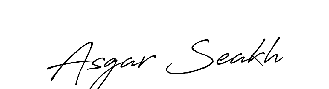 Design your own signature with our free online signature maker. With this signature software, you can create a handwritten (Antro_Vectra_Bolder) signature for name Asgar Seakh. Asgar Seakh signature style 7 images and pictures png