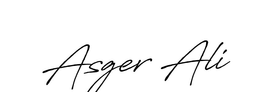 Make a beautiful signature design for name Asger Ali. With this signature (Antro_Vectra_Bolder) style, you can create a handwritten signature for free. Asger Ali signature style 7 images and pictures png