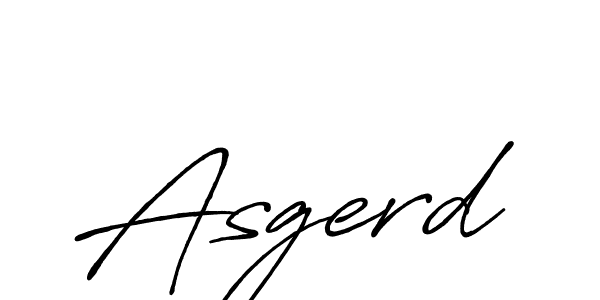 Make a beautiful signature design for name Asgerd. With this signature (Antro_Vectra_Bolder) style, you can create a handwritten signature for free. Asgerd signature style 7 images and pictures png