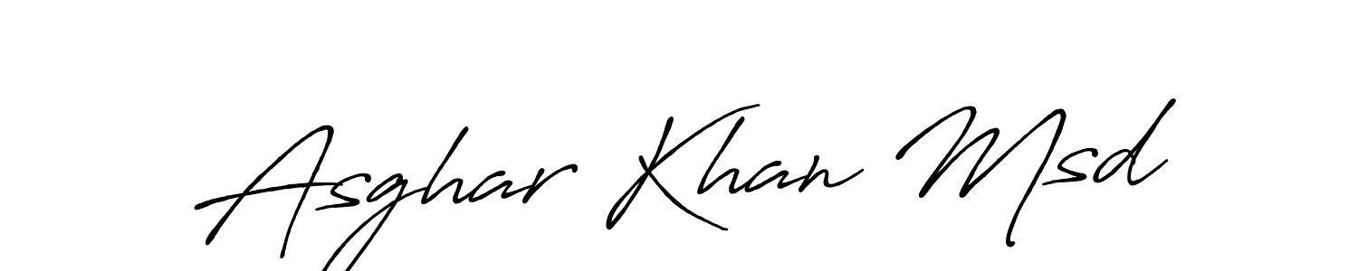 Asghar Khan Msd stylish signature style. Best Handwritten Sign (Antro_Vectra_Bolder) for my name. Handwritten Signature Collection Ideas for my name Asghar Khan Msd. Asghar Khan Msd signature style 7 images and pictures png