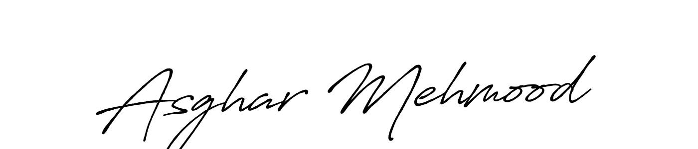 Design your own signature with our free online signature maker. With this signature software, you can create a handwritten (Antro_Vectra_Bolder) signature for name Asghar Mehmood. Asghar Mehmood signature style 7 images and pictures png