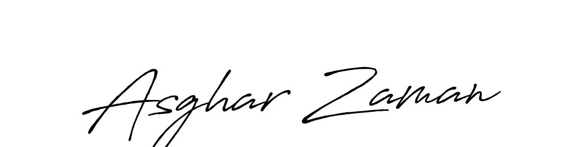 Make a beautiful signature design for name Asghar Zaman. With this signature (Antro_Vectra_Bolder) style, you can create a handwritten signature for free. Asghar Zaman signature style 7 images and pictures png