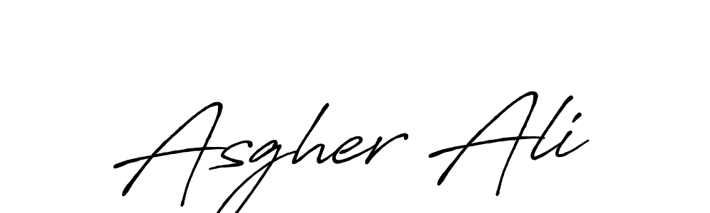 Also You can easily find your signature by using the search form. We will create Asgher Ali name handwritten signature images for you free of cost using Antro_Vectra_Bolder sign style. Asgher Ali signature style 7 images and pictures png