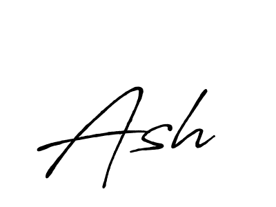 How to make Ash  name signature. Use Antro_Vectra_Bolder style for creating short signs online. This is the latest handwritten sign. Ash  signature style 7 images and pictures png